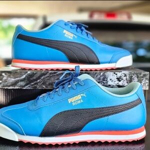 Puma Roma Blue and Black Men's Shoes